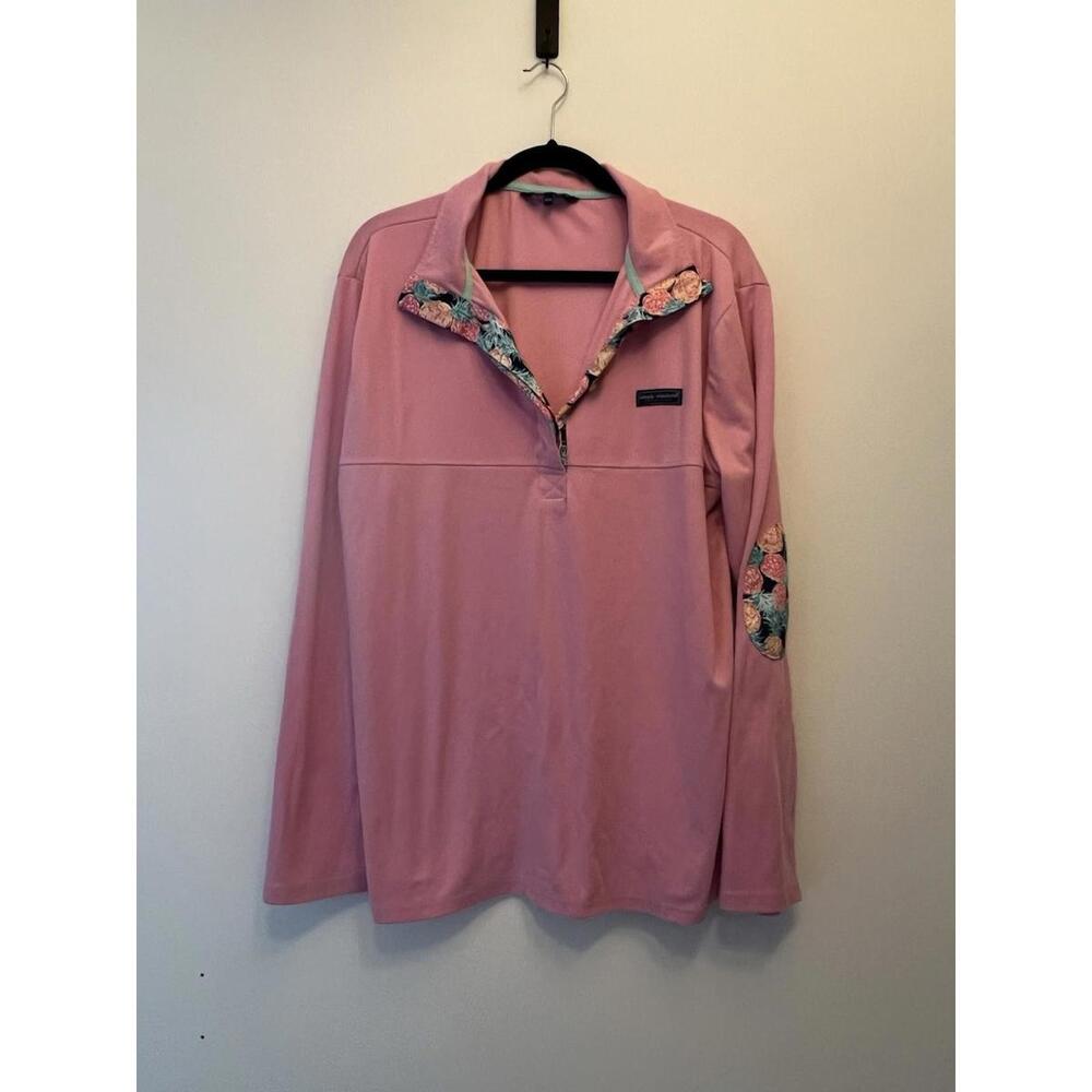 Simply Southern Polo Shirt Womens Adult XXL Pink Preppy Casual